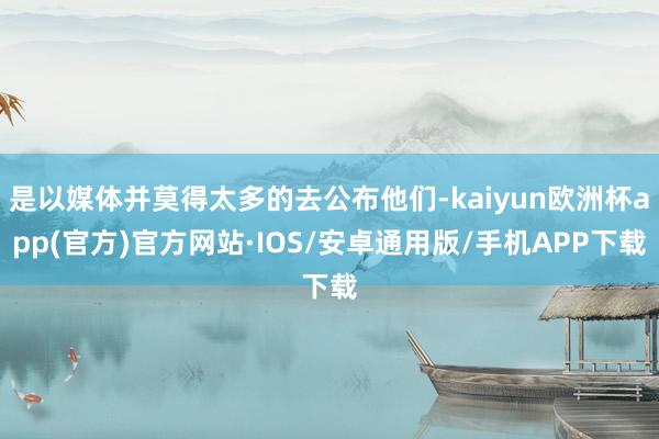 是以媒体并莫得太多的去公布他们-kaiyun欧洲杯app(官方)官方网站·IOS/安卓通用版/手机APP下载