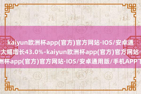 kaiyun欧洲杯app(官方)官方网站·IOS/安卓通用版/手机APP下载同比大幅增长43.0%-kaiyun欧洲杯app(官方)官方网站·IOS/安卓通用版/手机APP下载