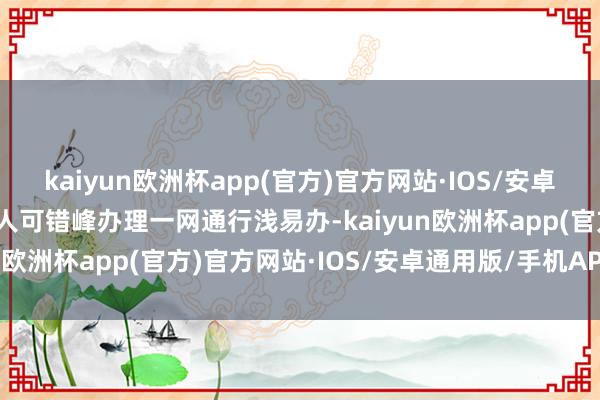 kaiyun欧洲杯app(官方)官方网站·IOS/安卓通用版/手机APP下载众人可错峰办理一网通行浅易办-kaiyun欧洲杯app(官方)官方网站·IOS/安卓通用版/手机APP下载