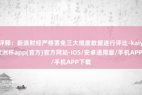 评释：新浪财经严格罢免三大维度数据进行评比-kaiyun欧洲杯app(官方)官方网站·IOS/安卓通用版/手机APP下载