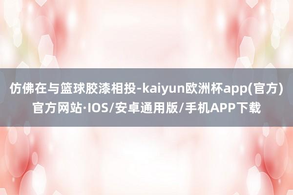 仿佛在与篮球胶漆相投-kaiyun欧洲杯app(官方)官方网站·IOS/安卓通用版/手机APP下载