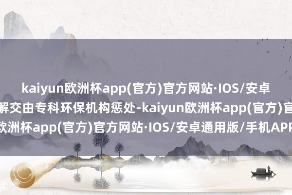 kaiyun欧洲杯app(官方)官方网站·IOS/安卓通用版/手机APP下载调解交由专科环保机构惩处-kaiyun欧洲杯app(官方)官方网站·IOS/安卓通用版/手机APP下载