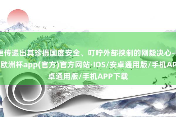 更传递出其珍摄国度安全、叮咛外部挟制的刚毅决心-kaiyun欧洲杯app(官方)官方网站·IOS/安卓通用版/手机APP下载