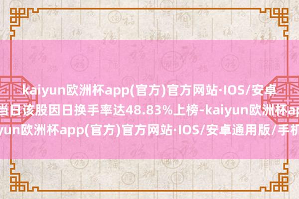 kaiyun欧洲杯app(官方)官方网站·IOS/安卓通用版/手机APP下载当日该股因日换手率达48.83%上榜-kaiyun欧洲杯app(官方)官方网站·IOS/安卓通用版/手机APP下载