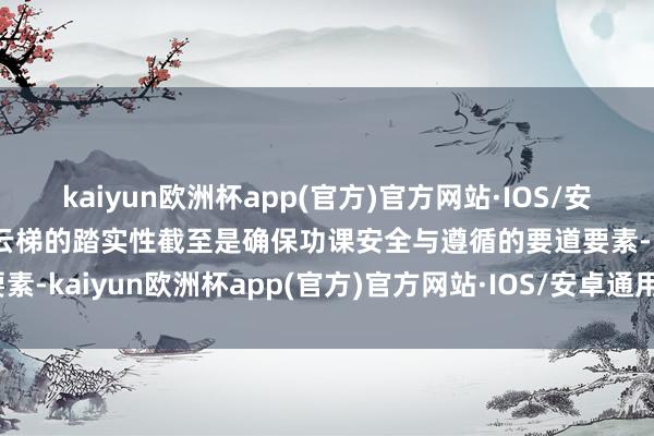 kaiyun欧洲杯app(官方)官方网站·IOS/安卓通用版/手机APP下载云梯的踏实性截至是确保功课安全与遵循的要道要素-kaiyun欧洲杯app(官方)官方网站·IOS/安卓通用版/手机APP下载