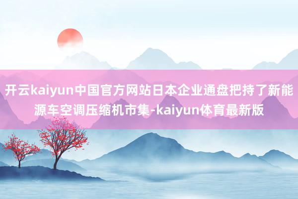 开云kaiyun中国官方网站日本企业通盘把持了新能源车空调压缩机市集-kaiyun体育最新版