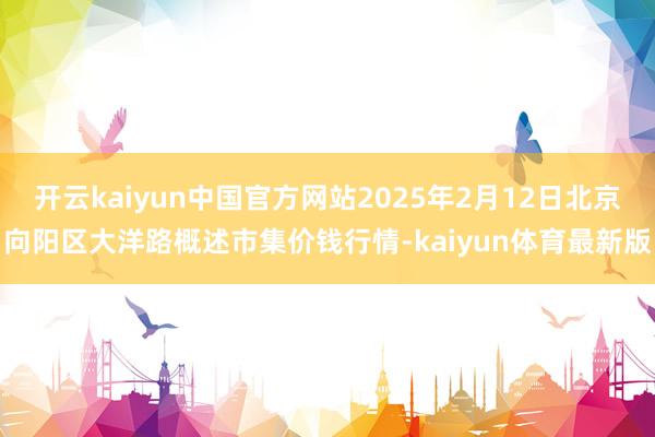 开云kaiyun中国官方网站2025年2月12日北京向阳区大洋路概述市集价钱行情-kaiyun体育最新版